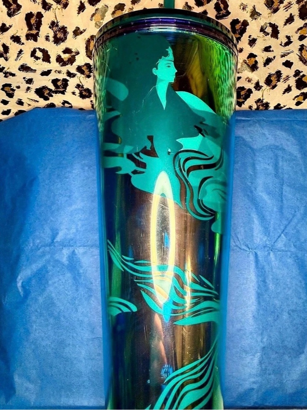 Starbucks Teal Iridescent Mermaid Tumbler
